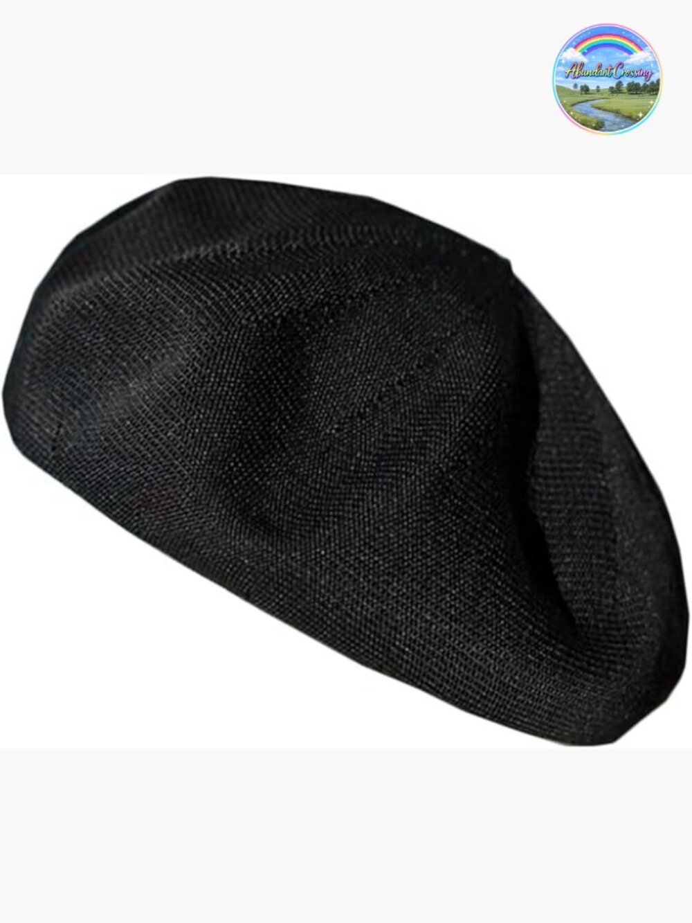 Summer Knitted Thin Beret Hat for Women Size Adjustable French Style Solid